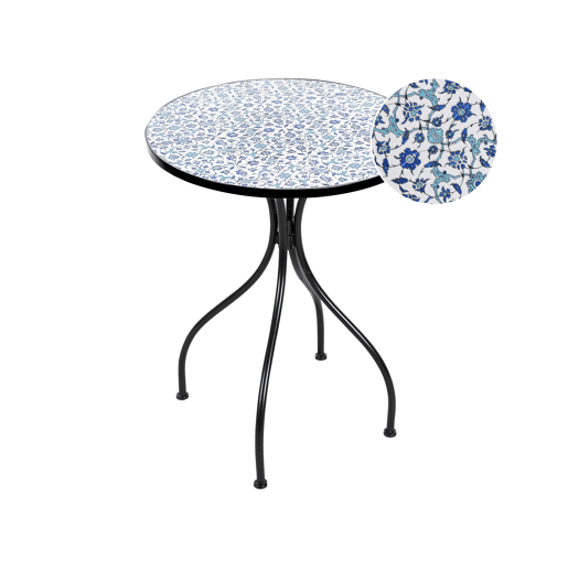 Mesa bistrô CHAPECO 60 cm 60 cm Metal Preto