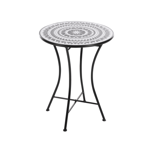 Mesa bistrô COMISO 60 cm 60 cm Metal PretoBranco