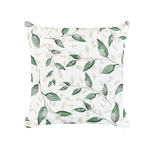 Conjunto de 2 almofadas de jardim FLYLEAF Padrão de plantas 45 x 45 cm Verde