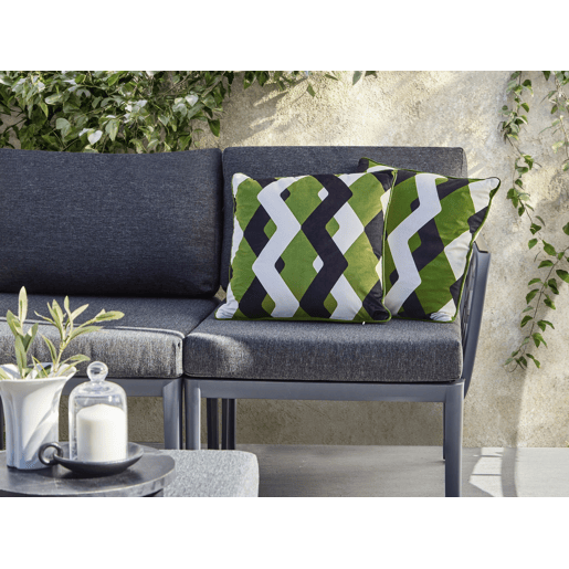 Conjunto de 2 almofadas de jardim SWAY Padrão geométrico 45 x 45 cm Multicolor