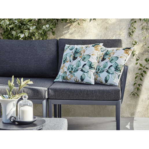 Conjunto de 2 almofadas de jardim GLADE Padrão de plantas 45 x 45 cm Multicolor