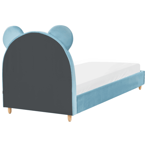 Cama infantil Urso de peluche Veludo MAILLES 90 x 200 cm Azul
