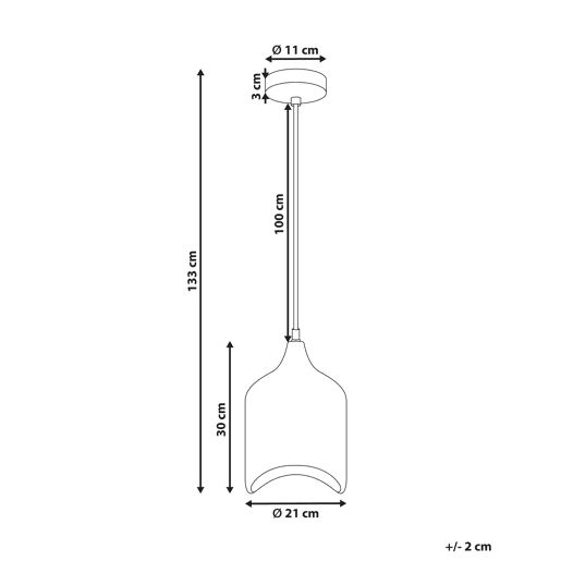 Beliani Candeeiro suspenso PANDU