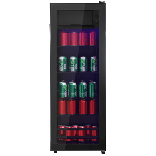 Frigorífico mini 109,5cm 128L de aço inoxidável com 1 porta,preto