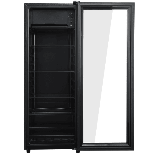 Frigorífico mini 109,5cm 128L de aço inoxidável com 1 porta,preto