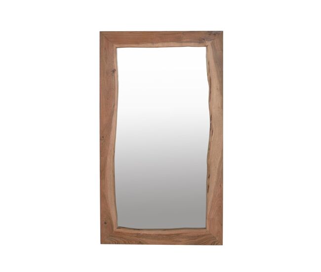Espejo madera de mango marron al tratarse de una pieza de madera natural y mueble artesanal, puede conservar sus nudos y vetas originales y por tanto