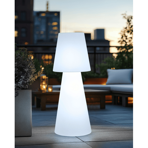 Candeeiro de pé LED para exterior SABANAS Branco
