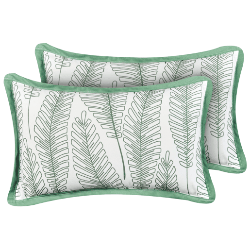 Conjunto de 2 almofadas de jardim MEADOW Padrão de plantas 30 x 50 cm Verde
