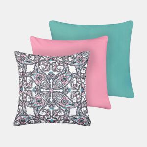 Conjunto de 3 almofadas de jardim TIDE Sólido Padrão oriental 45 x 45 cm Multicolor