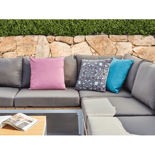 Conjunto de 3 almofadas de jardim TIDE Sólido Padrão oriental 45 x 45 cm Multicolor