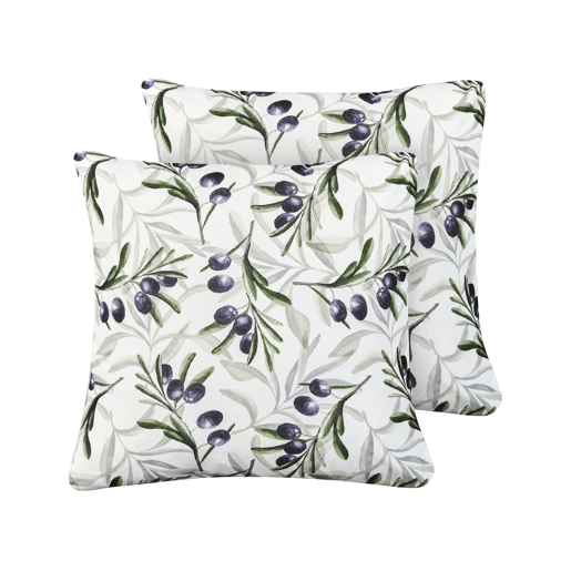 Conjunto de 2 almofadas de jardim TRANQUI Padrão de plantas 45 x 45 cm Multicolor