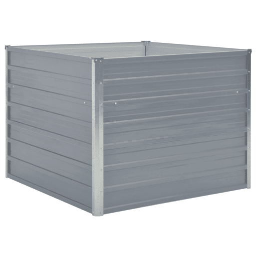 Floreira 100 x 100 x 77 cm aço galvanizado cinza 02_0000788