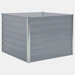 Floreira 100 x 100 x 77 cm aço galvanizado cinza 02_0000788