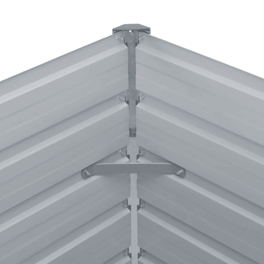 Floreira 100 x 100 x 77 cm aço galvanizado cinza 02_0000788
