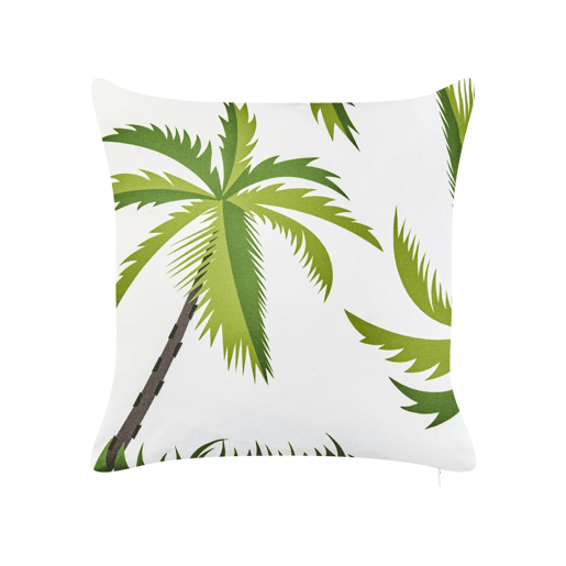 Conjunto de 2 almofadas de jardim SEASIDE Padrão de plantas 45 x 45 cm Verde