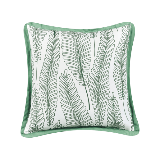 Conjunto de 2 almofadas de jardim MEADOW Padrão de plantas 45 x 45 cm Verde