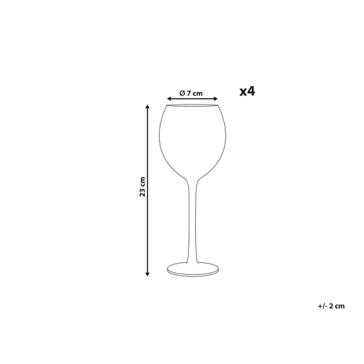 Conjunto de 4 copos de vinho DIOPSIDE 360 ml Rosa