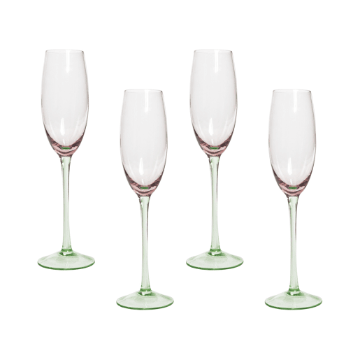 Conjunto de 4 flutes de champanhe DIOPSIDE 200 ml Rosa