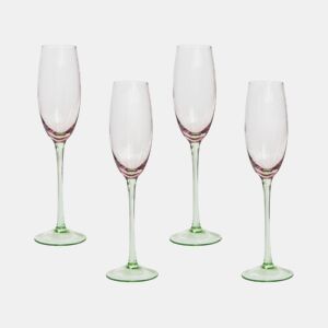 Conjunto de 4 flutes de champanhe DIOPSIDE 200 ml Rosa