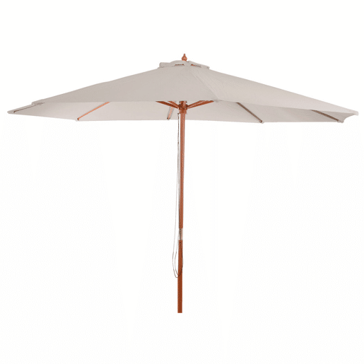 Guarda-sol de jardim Ø 3m poliéstermadeira creme 04_0003823