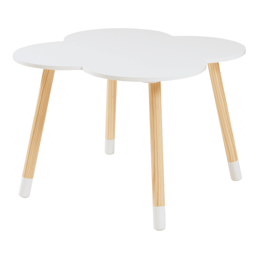 Conjunto mesa e 2 cadeiras para crianças Epim design de nuvens Branco en.casa