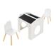 Juego infantil de mesa y 2 sillas Romso MDF en forma de casa 61 Juego infantil de mesa y 2 sillas Romso MDF en forma de casa 61 Blanco/ Madera