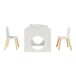 Juego infantil de mesa y 2 sillas Romso MDF en forma de casa 61 Juego infantil de mesa y 2 sillas Romso MDF en forma de casa 61 Blanco/ Madera