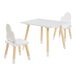 Juego infantil de mesa y 2 sillas Hovle MDF en forma de nubes 60 Juego infantil de mesa y 2 sillas Hovle MDF en forma de nubes 60 Blanco