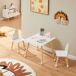 Juego infantil de mesa y 2 sillas Hovle MDF en forma de nubes 60 Juego infantil de mesa y 2 sillas Hovle MDF en forma de nubes 60 Blanco