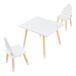 Juego infantil de mesa y 2 sillas Hovle MDF en forma de nubes 60 Juego infantil de mesa y 2 sillas Hovle MDF en forma de nubes 60 Blanco