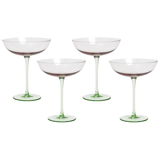 Conjunto de 4 copos para martini DIOPSIDE 250 ml Rosa