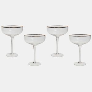 Conjunto de 4 copos de champanhe TOPAZ 450 ml Transparente