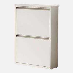 apateira Sokndal com 2 portas 71x50x15 cm metal - Branco-escuro en.casa