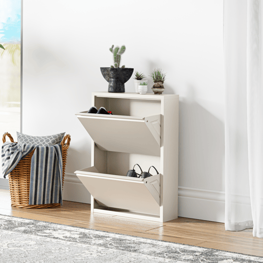 apateira Sokndal com 2 portas 71x50x15 cm metal - Branco-escuro en.casa