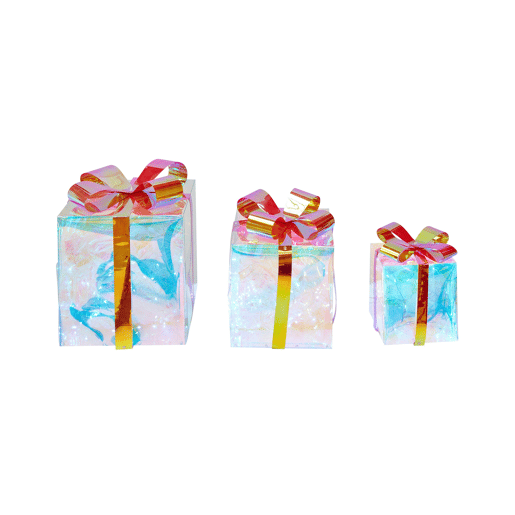 Conjunto de 3 decorações natalícias LED multicolor 25 cm CAPELLA Conjunto de 3 decorações natalícias LED multicolor 25 cm CAPELLA