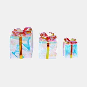 Conjunto de 3 decorações natalícias LED multicolor 25 cm CAPELLA