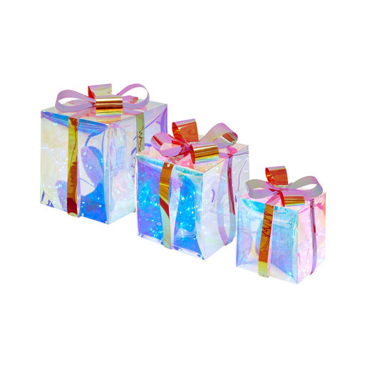 Conjunto de 3 decorações natalícias LED multicolor 25 cm CAPELLA Conjunto de 3 decorações natalícias LED multicolor 25 cm CAPELLA
