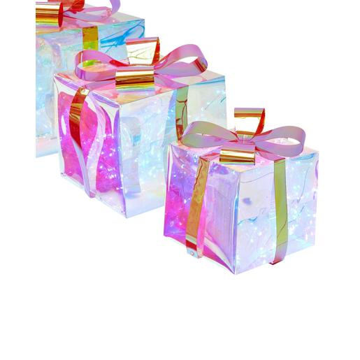 Conjunto de 3 decorações natalícias LED multicolor 25 cm CAPELLA Conjunto de 3 decorações natalícias LED multicolor 25 cm CAPELLA