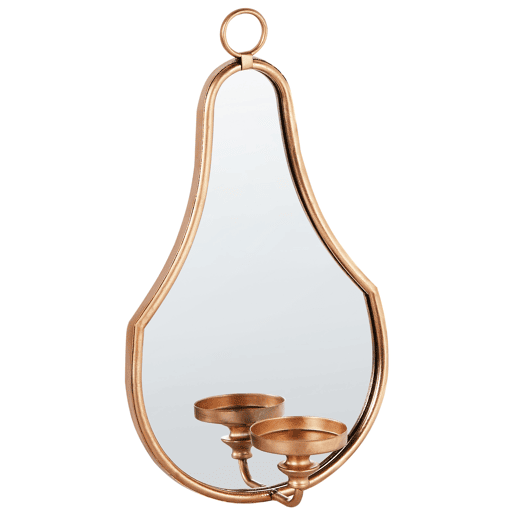 Castiçal de parede BAZARNES Metal 45 cm Dourado Castiçal de parede BAZARNES Metal 45 cm Dourado