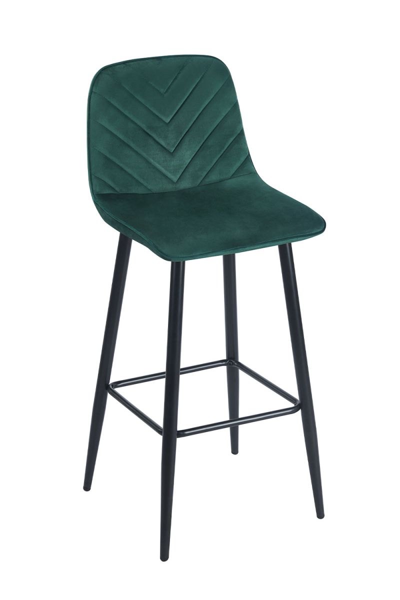 Taburete coyal black terciopelo - verde