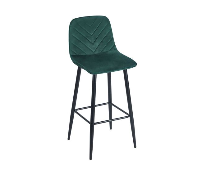 Taburete coyal black terciopelo - verde