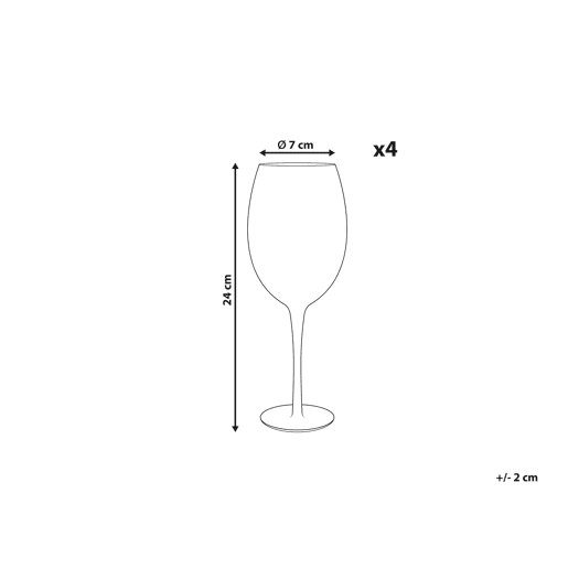 Conjunto de 4 copos de vinho MORGANITE 530 ml Transparente