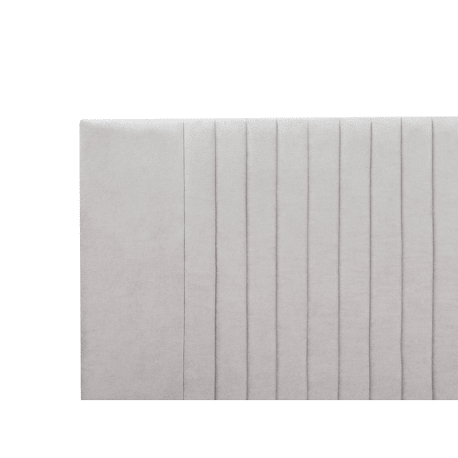 Cama Chenille TALENCE 180 x 200 cm Cinzento claro