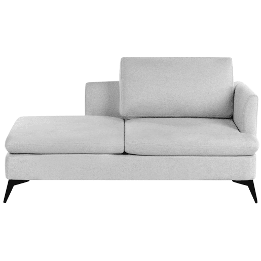 Chaise longue à direita SIEVOZ Tecido Cinzento claro