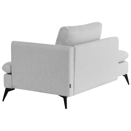 Chaise longue à direita SIEVOZ Tecido Cinzento claro
