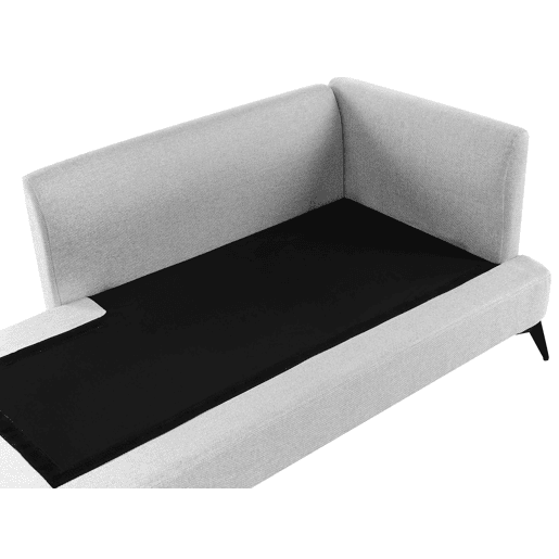 Chaise longue à direita SIEVOZ Tecido Cinzento claro