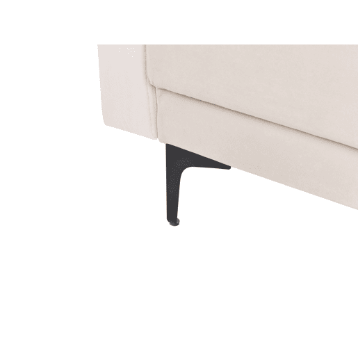 Chaise longue ABERDEEN Veludo Creme claro