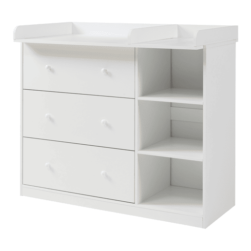 Trocador Beldinupp com tapete muda-fraldas amovível 93 x 110 x 55 cm Branco en.casa