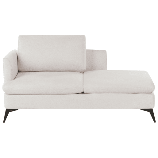 Chaise longue à esquerda SIEVOZ Tecido Creme claro