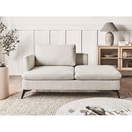 Chaise longue à esquerda SIEVOZ Tecido Creme claro